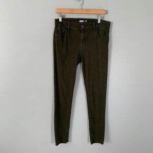 Old‎ Navy rockstar super skinny olive green skinny stretch denim jeans pants